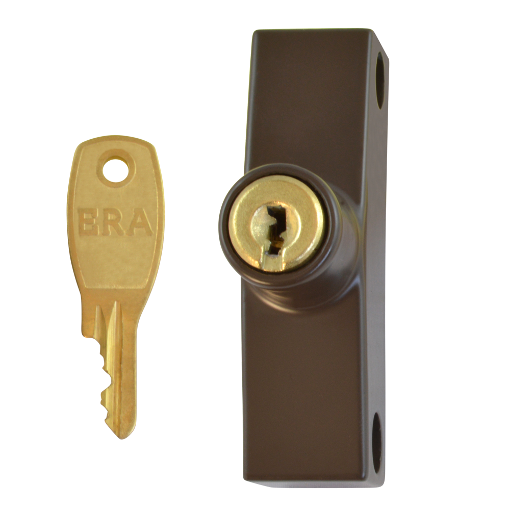 ERA 801 & 802 Automatic Window Snap Lock - BRN Cut Key 1 Lock + 1 Key Visi
