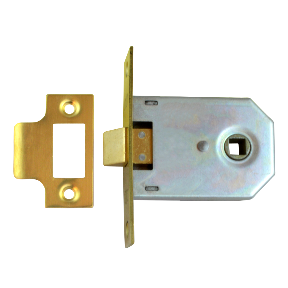 UNION 2642 Mortice Latch - 75mm PB Bagged