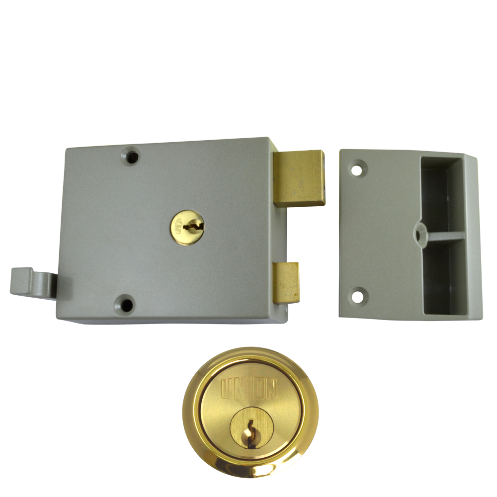 UNION 1332 & 1334 Drawback Rimlock - 60mm CG Case - PL Cyl Boxed