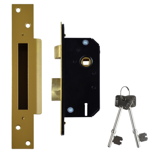 WILLENHALL LOCKS M3 5 Lever Sashlock - 50mm PB KA Boxed