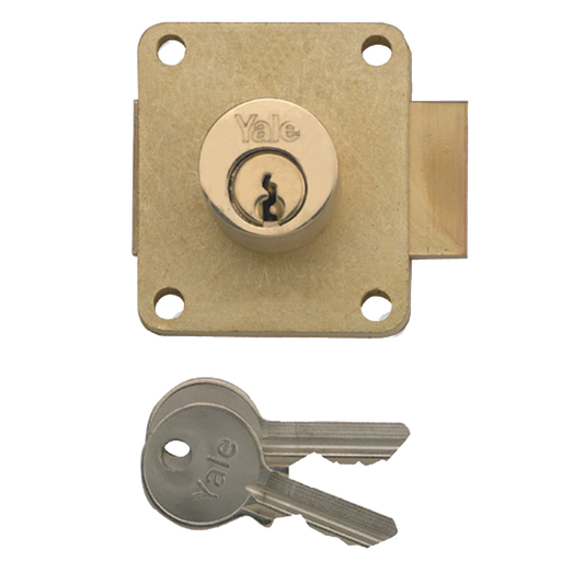 YALE 076 Cylinder Straight Cupboard Lock - 22mm SC KD Bagged