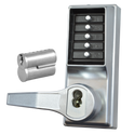 DORMAKABA LP1000 Series Front Only Digital Lock To Suit Panic Latch With Key Override - SC LH With Cylinder
