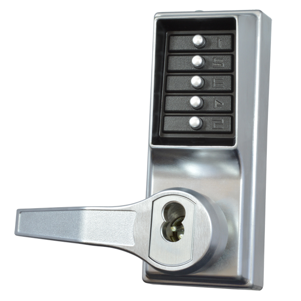 DORMAKABA LP1000 Series Front Only Digital Lock To Suit Panic Latch With Key Override - SC LH No Cylinder