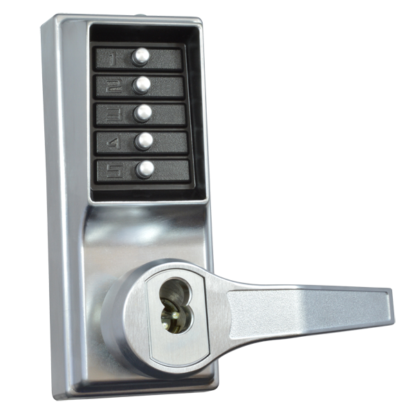 DORMAKABA LP1000 Series Front Only Digital Lock To Suit Panic Latch With Key Override - SC RH No Cylinder
