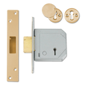 UNION C-Series 3G114E BS 5 Lever Deadlock - 67mm PB KA Boxed