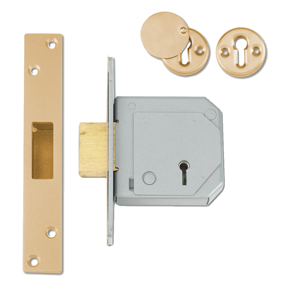 UNION C-Series 3G114E BS 5 Lever Deadlock - 67mm PB KA Boxed