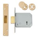 UNION C-Series 3G114E BS 5 Lever Deadlock - 80mm PB KA Boxed