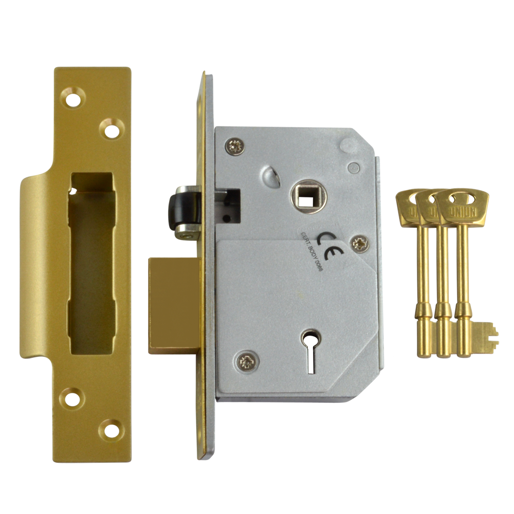 UNION C-Series 3K74E BS 5 Lever Sashlock - 67mm PB KD Boxed