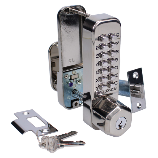 CODELOCKS CL255KO Series Digital Lock With Key Override - CL255KO SC