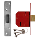 UNION 2134E BS 5 Lever Deadlock - 67mm SC KD Visi