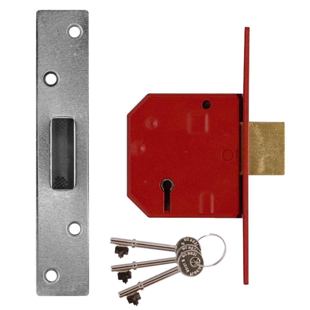 UNION 2134E BS 5 Lever Deadlock - 67mm SC KD Visi