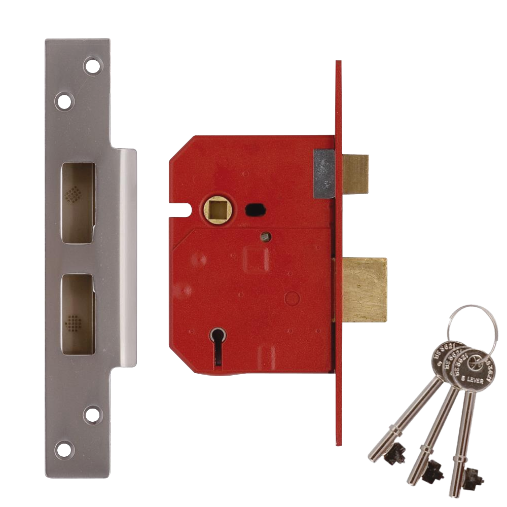 UNION 2234E BS 5 Lever Sashlock - 67mm SC KD Visi