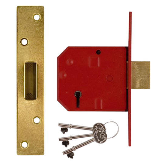 UNION 2134E BS 5 Lever Deadlock - 80mm PL KA Boxed