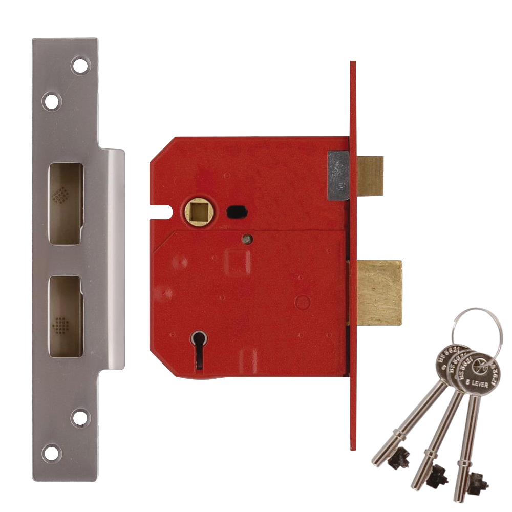 UNION 2234E BS 5 Lever Sashlock - 80mm SC KD Boxed