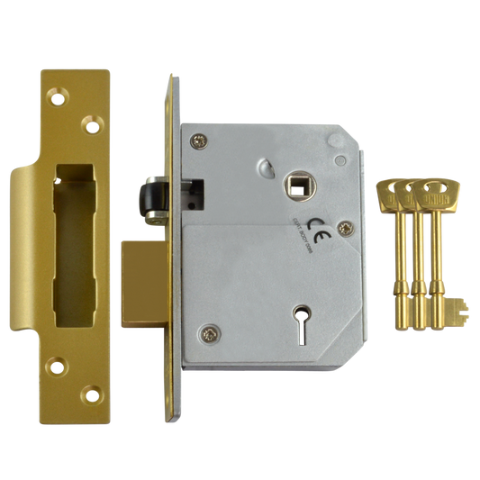 UNION C-Series 3K74E BS 5 Lever Sashlock - 80mm PB KD Visi