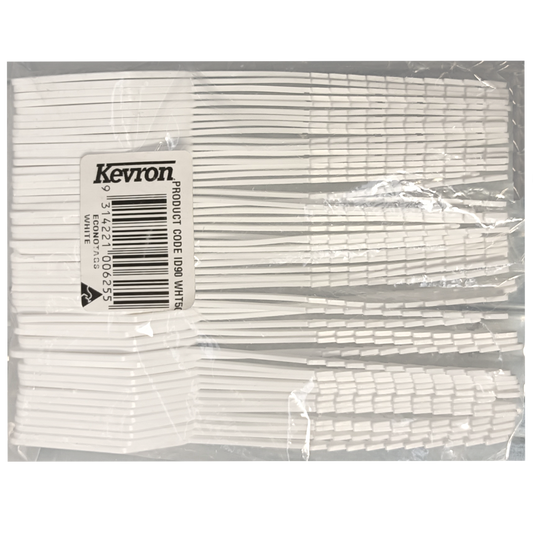 KEVRON ID90WHT Auto Dealer Tags - 50 Tags