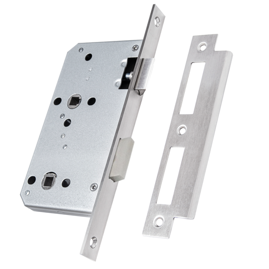 Briton 5430 DIN Standard  Mortice Bathroom Lock - 60mm SS Square Boxed