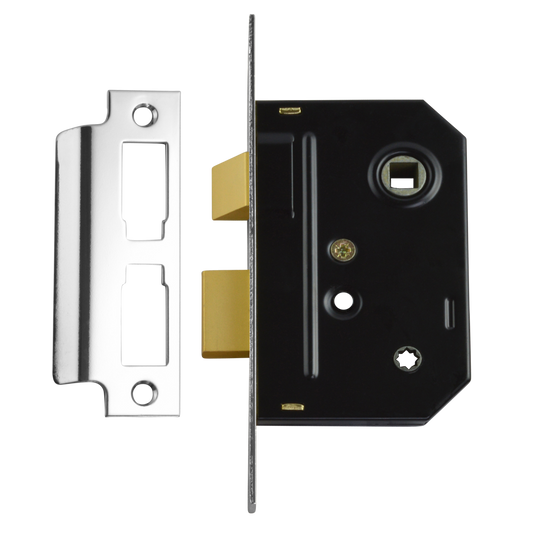 UNION 2294 Mortice Bathroom Lock - 64mm CP Visi