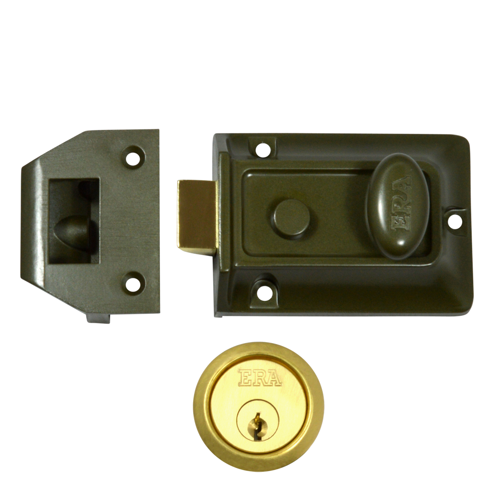 ERA 133 Non-Deadlocking Nightlatch - 60mm GRN Case - PB Cyl Boxed