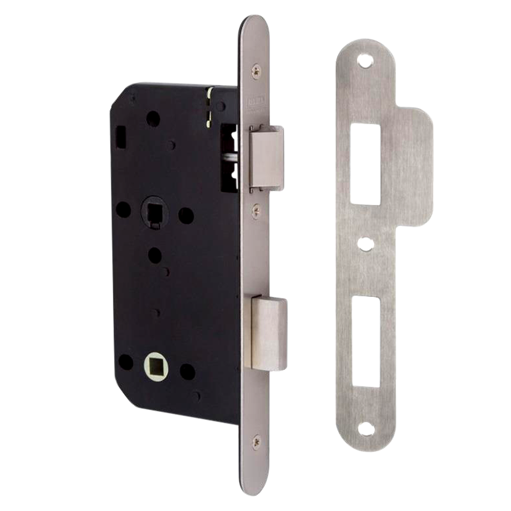 UNION J2C27 DIN Standard Mortice Bathroom Lock - 83mm SS Radius Boxed