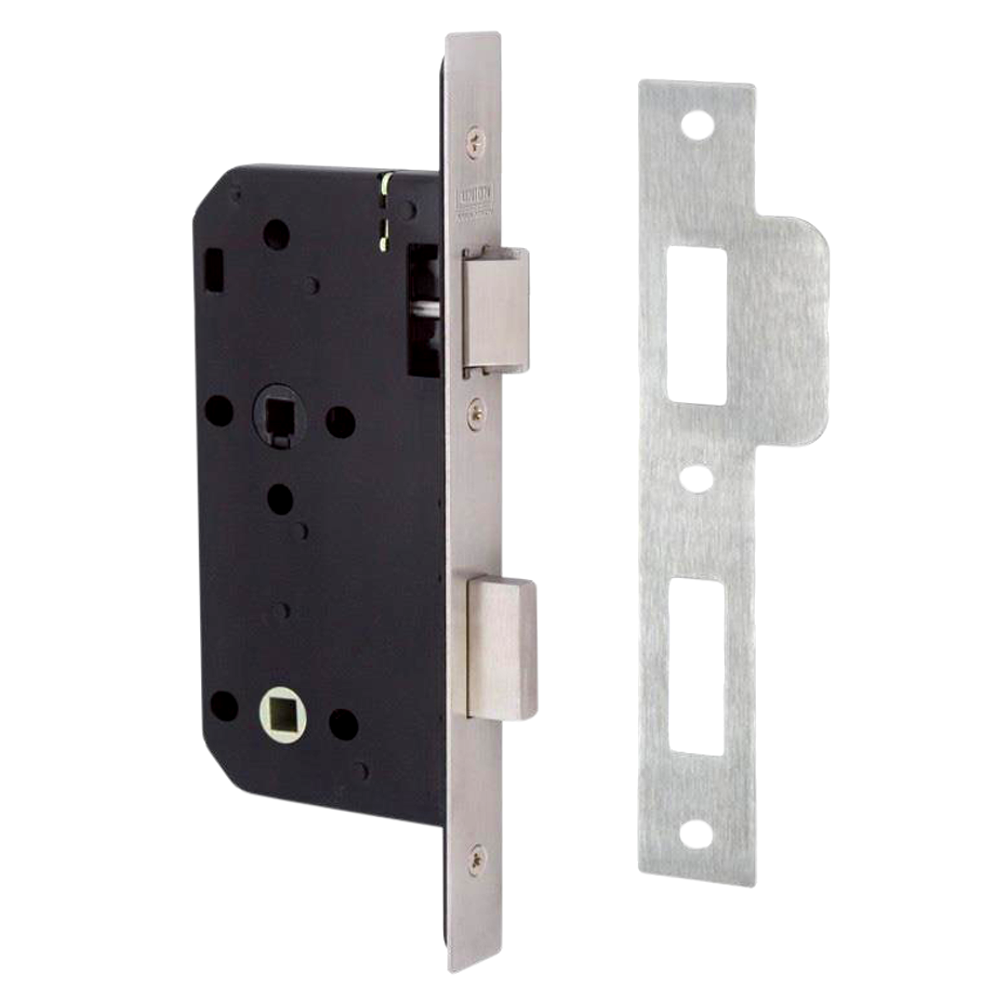 UNION J2C27 DIN Standard Mortice Bathroom Lock - 83mm SS Square Boxed