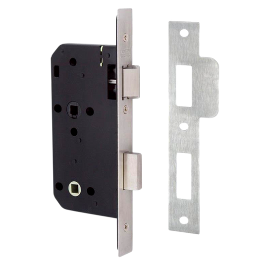 UNION J2C27 DIN Standard Mortice Bathroom Lock - 83mm SS Square Boxed