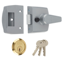 ERA 1430 Non-Deadlocking Nightlatch - 40mm Grey Case - PB Cyl Boxed