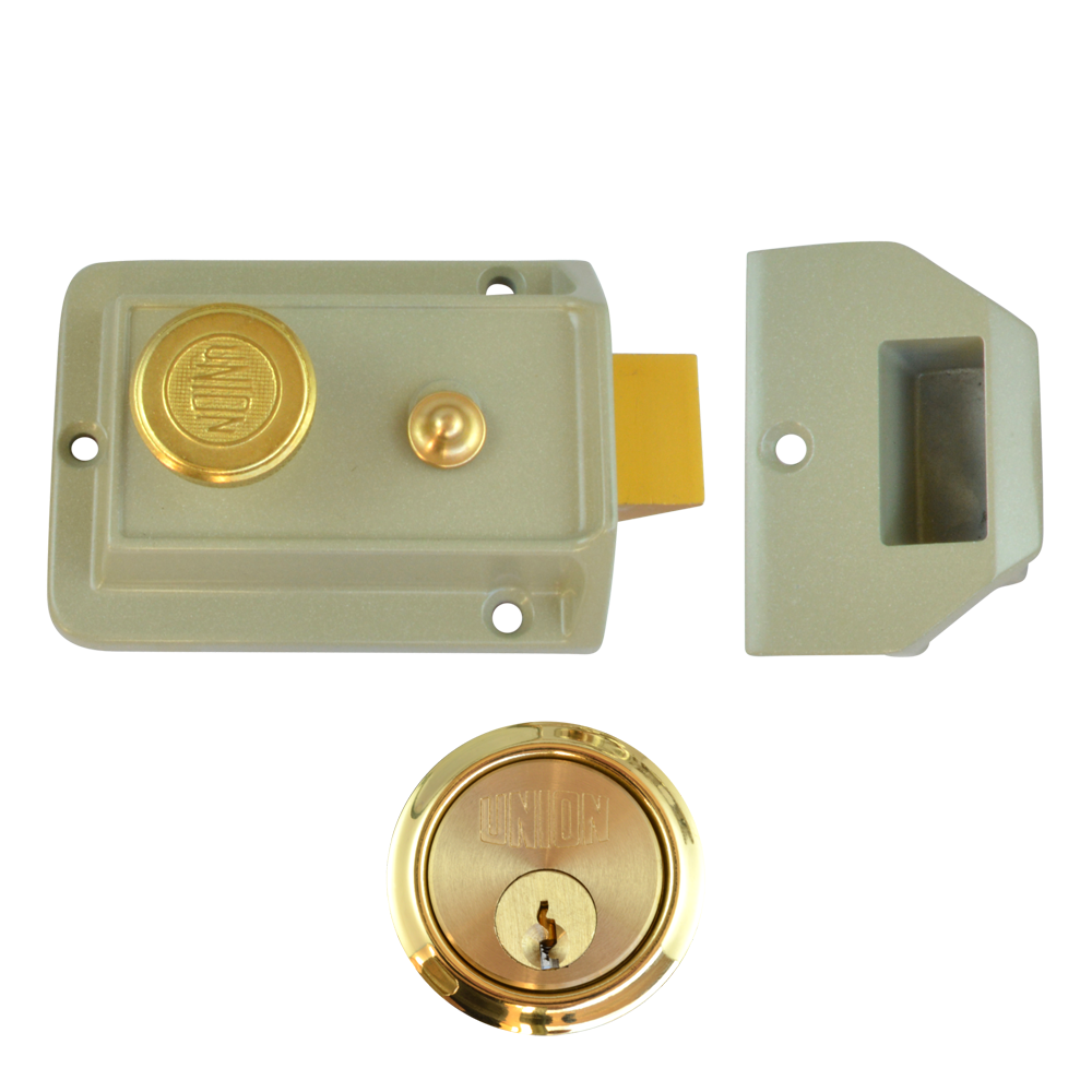 UNION 1022 Non-Deadlocking Nightlatch - 60mm CG Case - PL Cyl Boxed