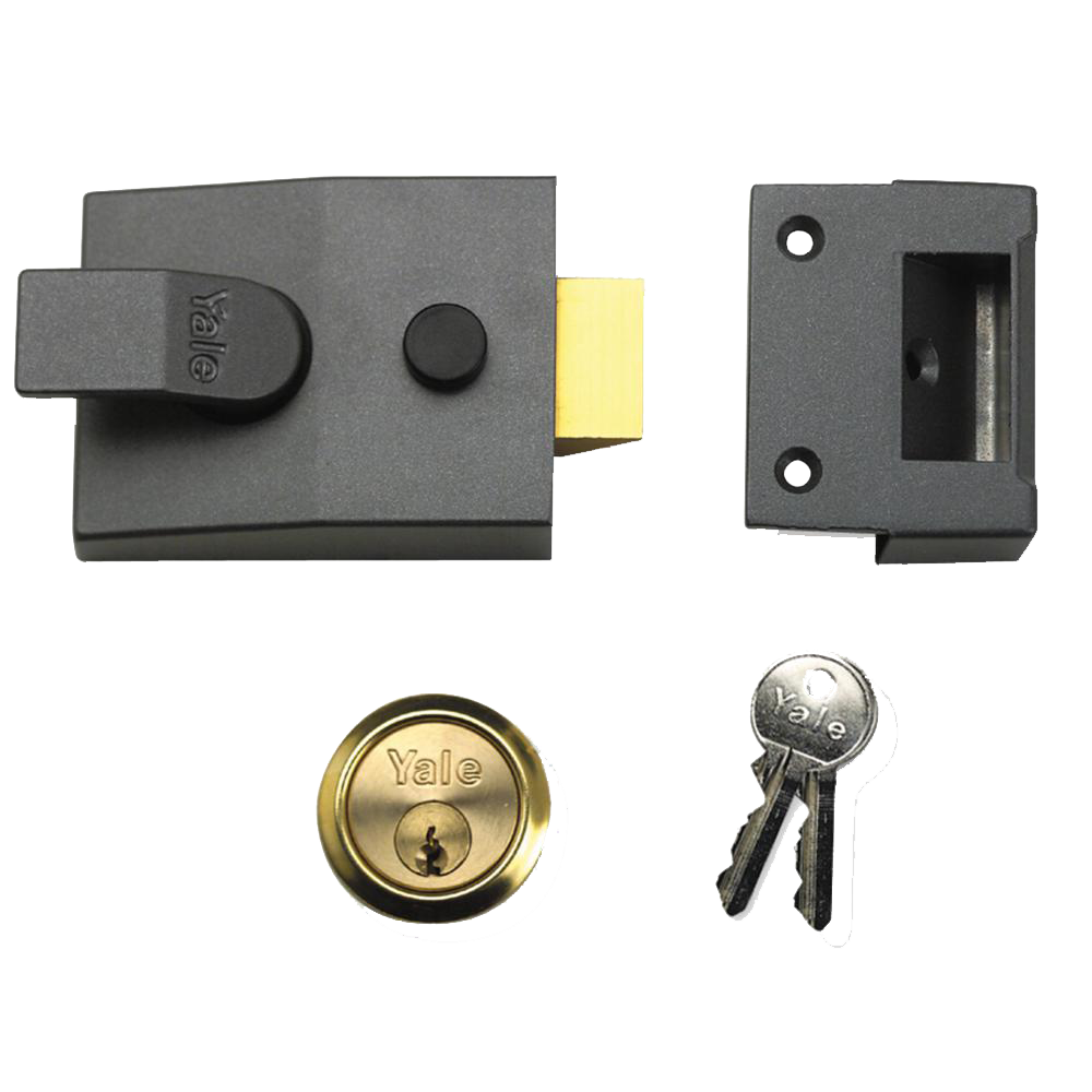 YALE 91 Non-Deadlocking Nightlatch - 60mm DMG Case PB Cyl Boxed