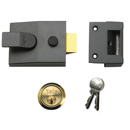 YALE 91 Non-Deadlocking Nightlatch - 60mm DMG Case PB Cyl Boxed