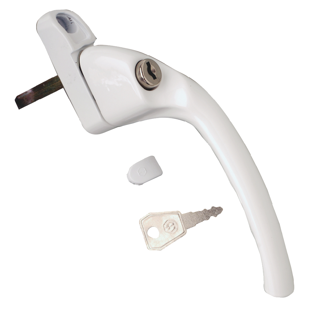 HOPPE UPVC Espag Handle Cranked - RH - White