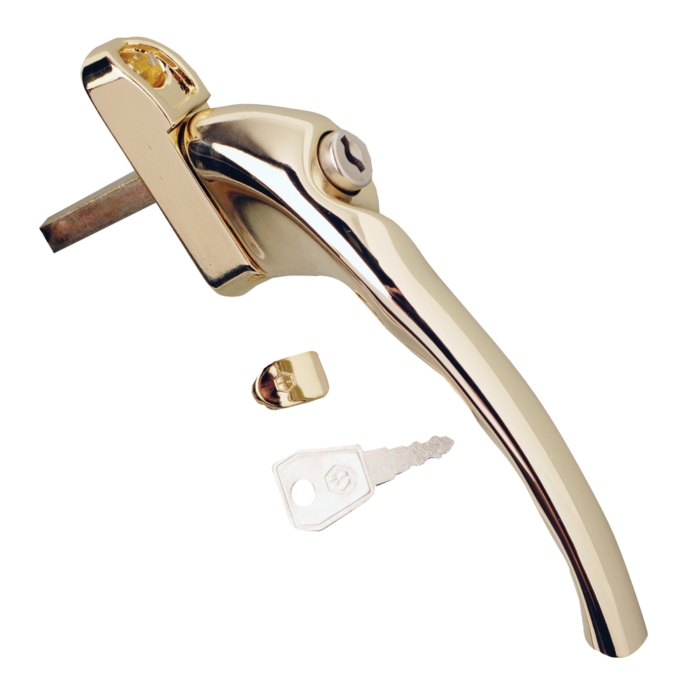 HOPPE UPVC Espag Handle Cranked - LH - Gold