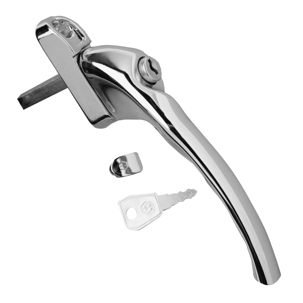 HOPPE UPVC Espag Handle Cranked - LH - Silver