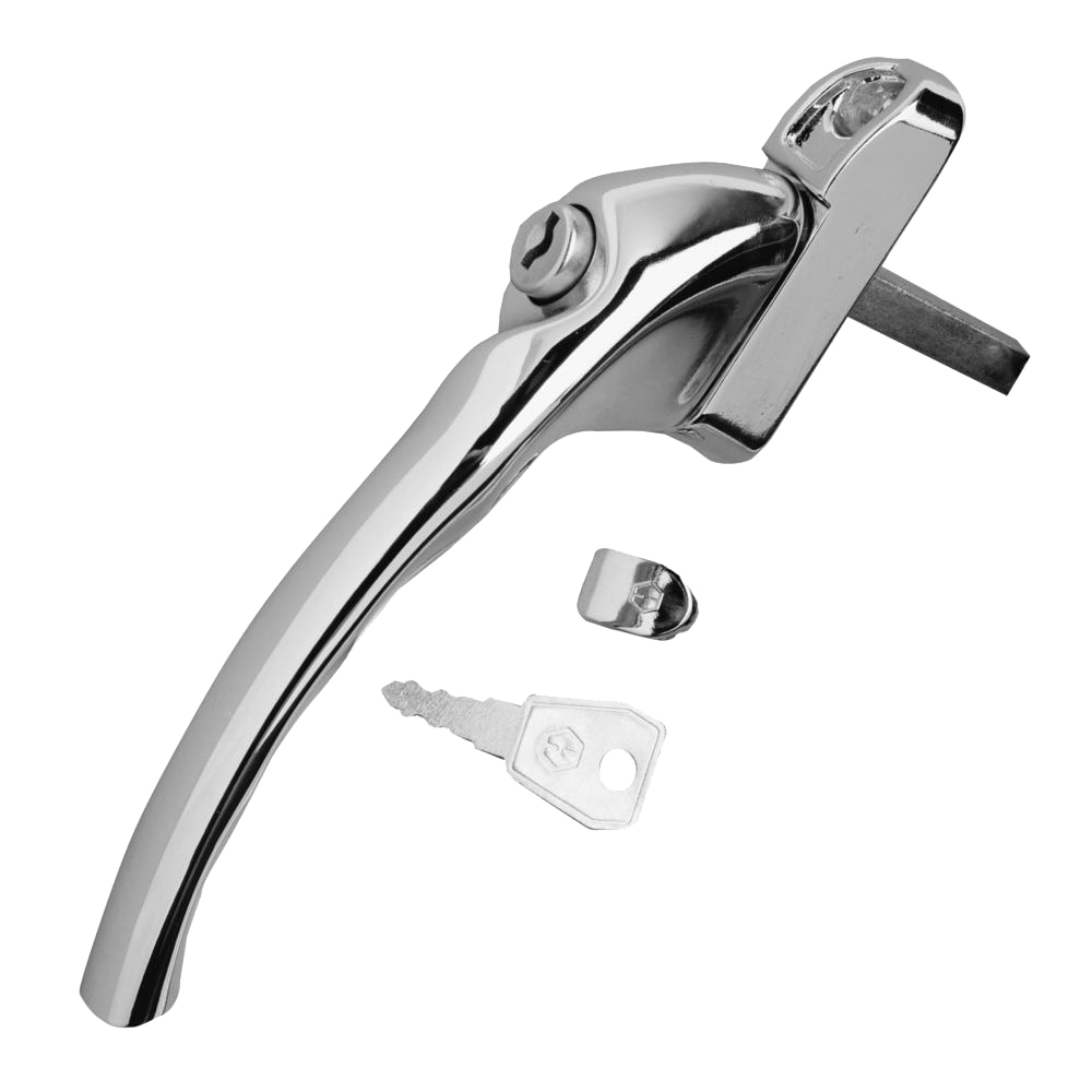 HOPPE UPVC Espag Handle Cranked - RH - Silver