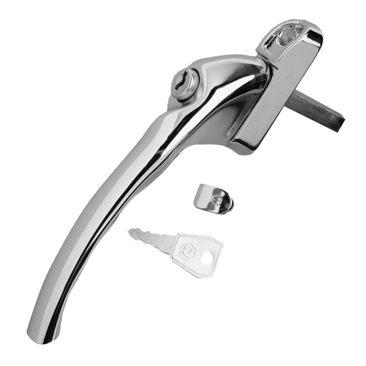 HOPPE UPVC Espag Handle Cranked - RH - Silver