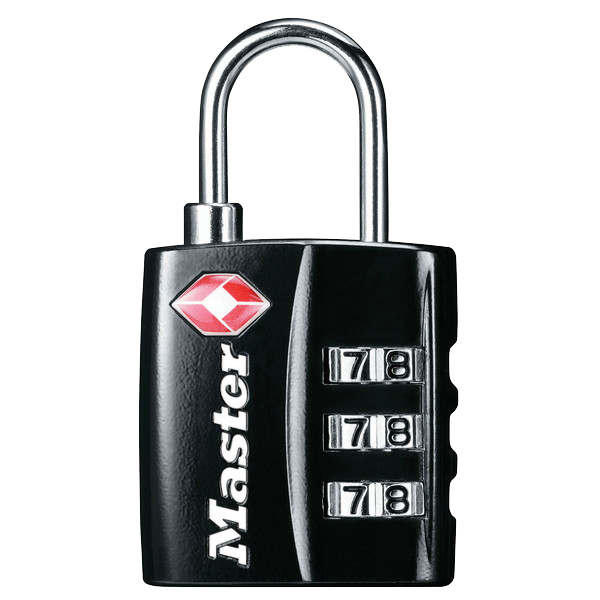 MASTER LOCK 4680 TSA Combination Luggage Padlock - BLK Visi
