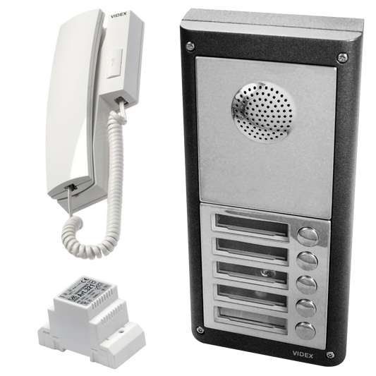 VIDEX 4K Series Surface Mounted Audio Kit c/w 3011 Handset - 5 Way