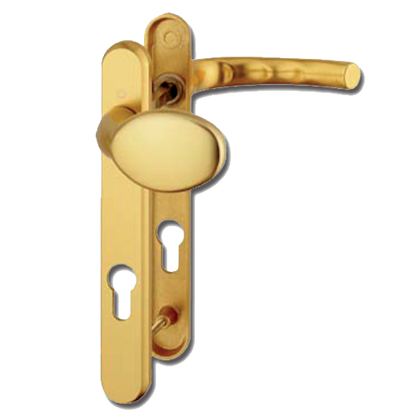 HOPPE  Atlanta UPVC Lever / Moveable Pad Door Furniture 77G/3831N/1710 - Gold