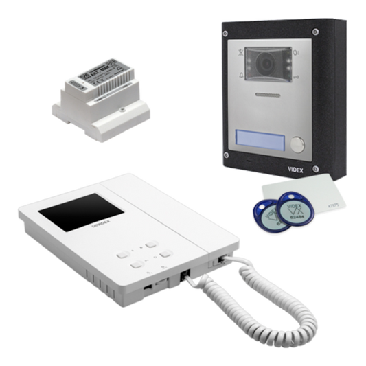 VIDEX 4K Video 1 Way Intercom Kit - VK4KX-1S