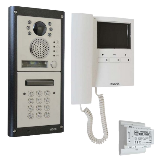 VIDEX 4K Video 1 Way Intercom Kit With Keypad - Colour