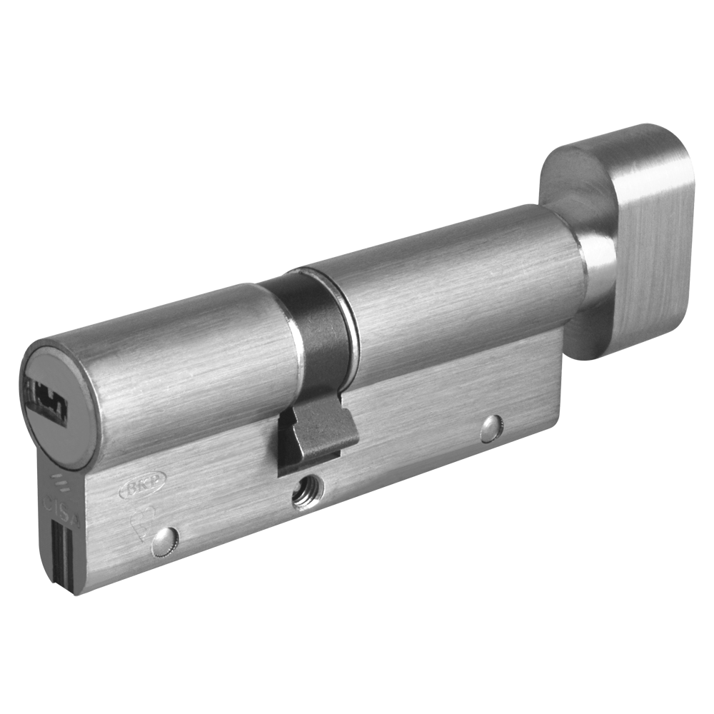CISA Astral S Euro Key & Turn Cylinder - 90mm 40/T50 (35/10/T45) KD NP