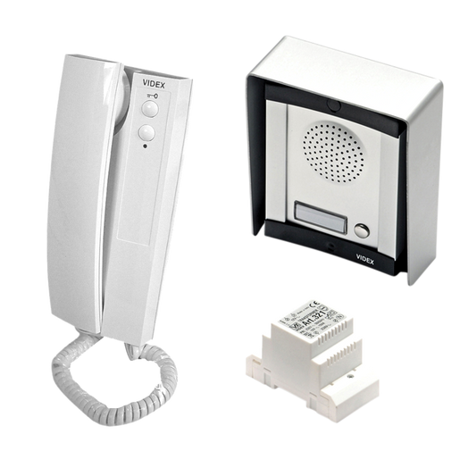 VIDEX 8K1 Audio 1 Way Intercom Kit With 3111 Handset - Surface