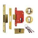ERA 263 & 363 Fortress BS Euro Deadlock With Cylinder - 64mm PB KD Boxed