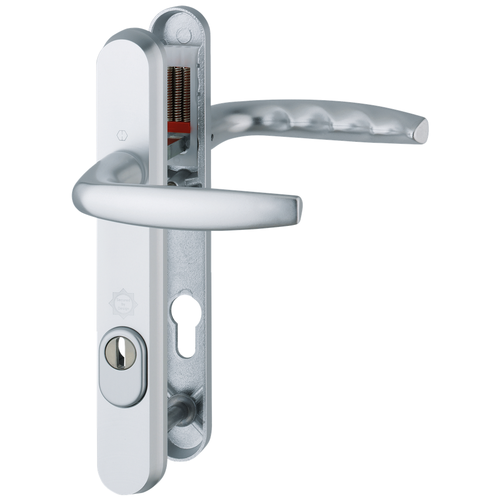 HOPPE Atlanta TS007 (2 Star) Door Furniture PAS24 92mm Centres 122mm Screw Centres - Silver