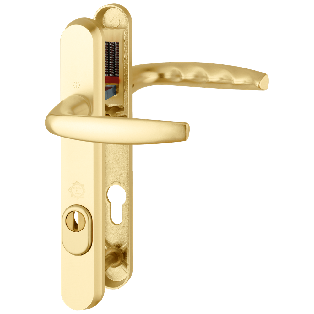 HOPPE Atlanta TS007 (2 Star) Door Furniture PAS24 92mm Centres 122mm Screw Centres - Gold