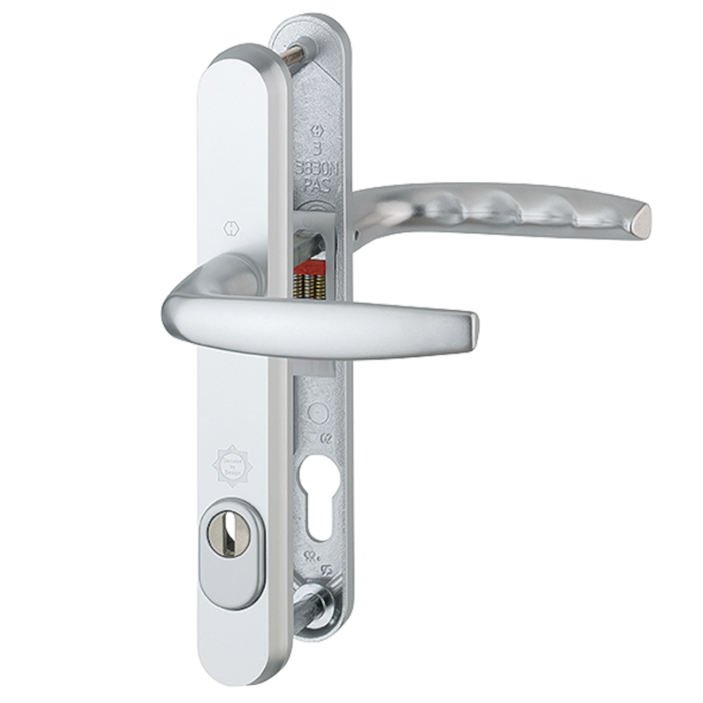 HOPPE Atlanta TS007 (2 Star) Door Furniture PAS24 92mm Centres 215mm Screw Centres - Silver
