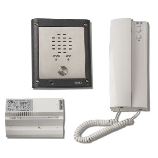 VIDEX 4K Series Audio 1 Way Vandal Resistant Intercom Kit Surface - VR4K