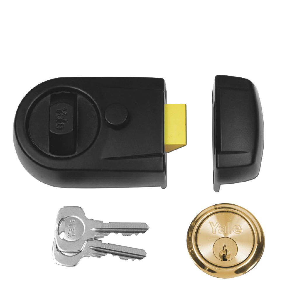 YALE Y3 Non-Deadlocking Nightlatch - 60mm BLK Visi