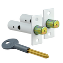 YALE PM444 Door Security Rack Bolt - 60mm WH 2 Bolts 1 Key Visi