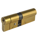 YALE Snap Resistant Euro Double Cylinder - 90mm 40/50 (35/10/45) KD PB